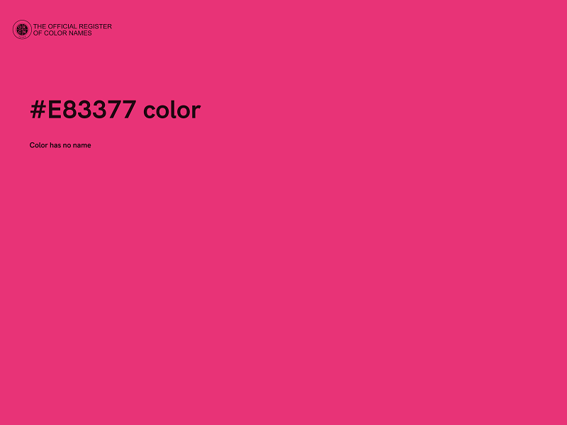 #E83377 color image