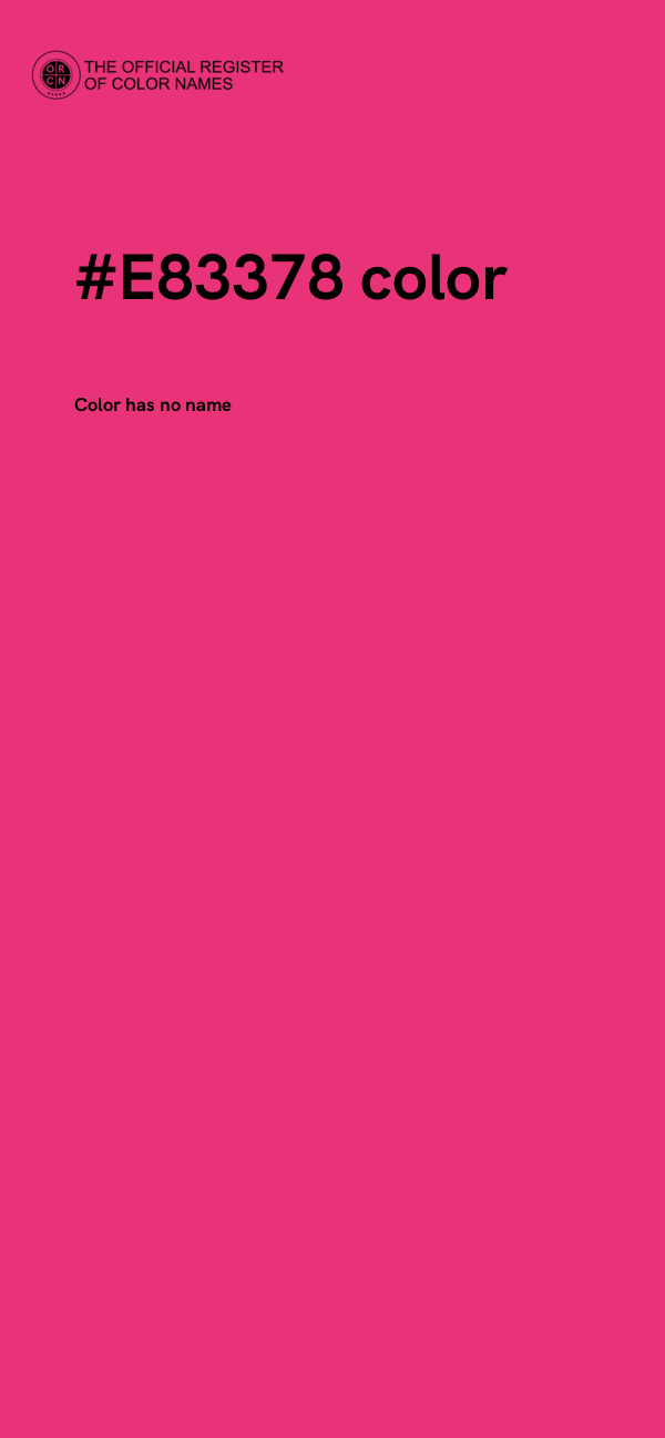 #E83378 color image
