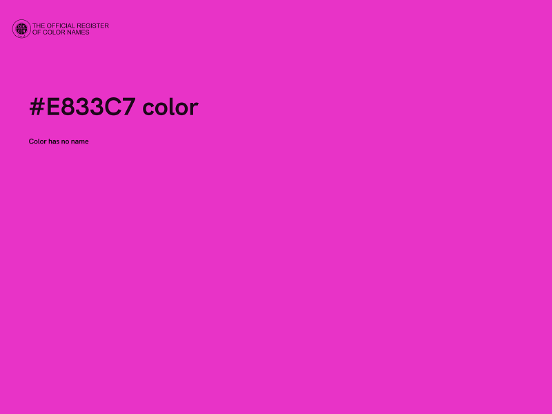#E833C7 color image