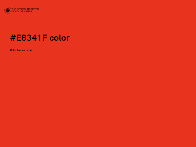 #E8341F color image