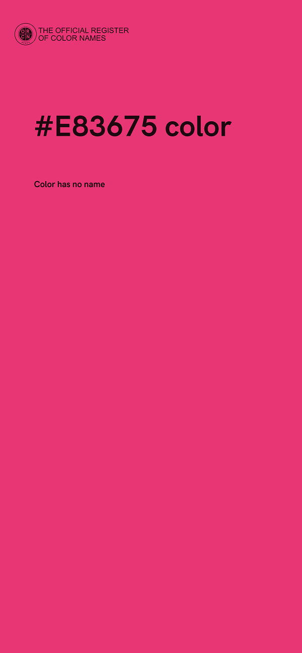 #E83675 color image