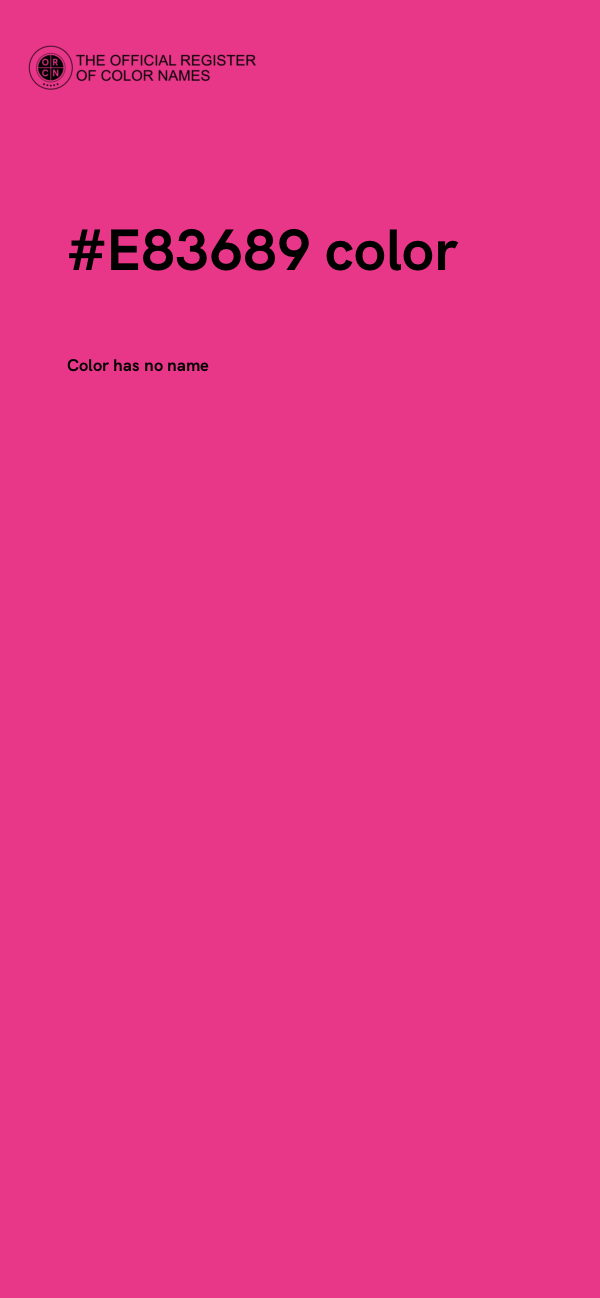 #E83689 color image