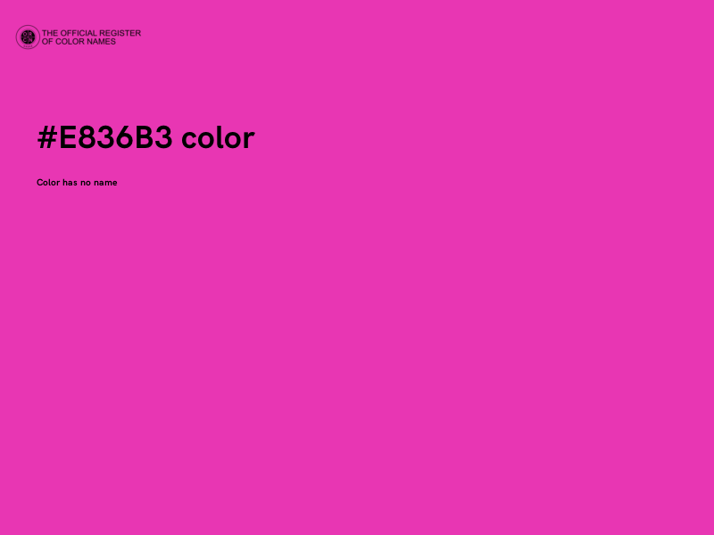 #E836B3 color image