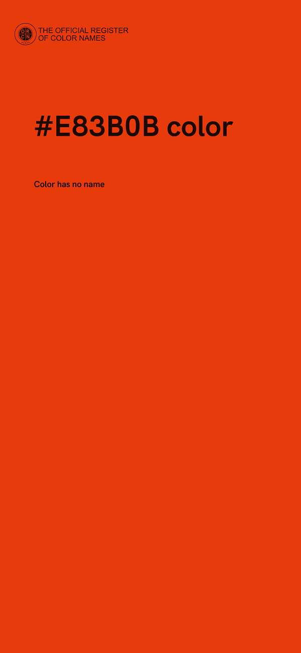 #E83B0B color image
