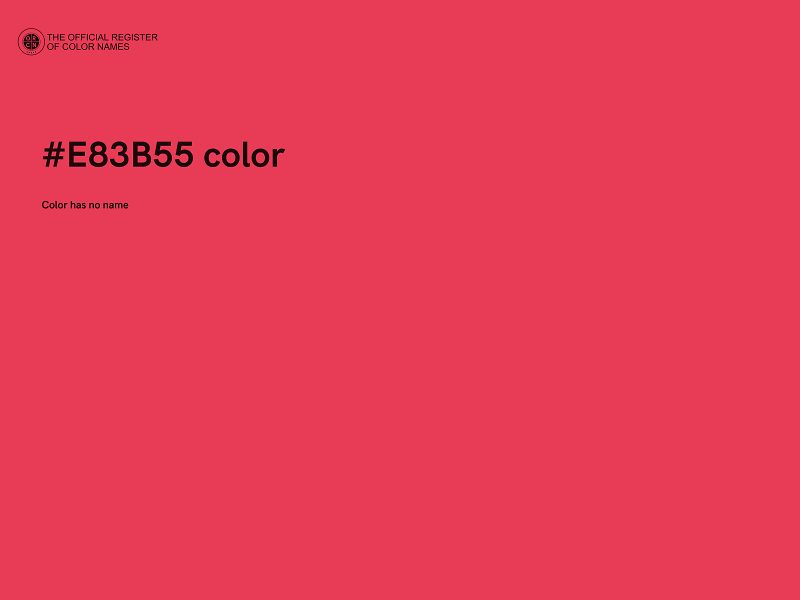 #E83B55 color image