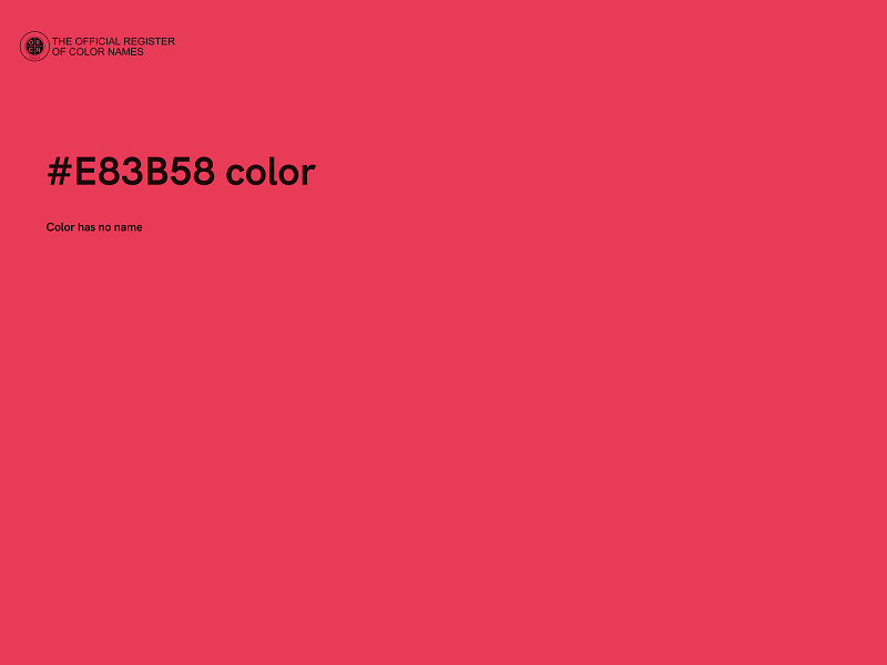 #E83B58 color image