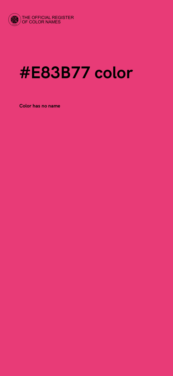 #E83B77 color image