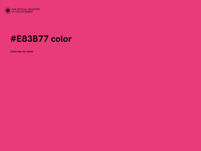 #E83B77 color image