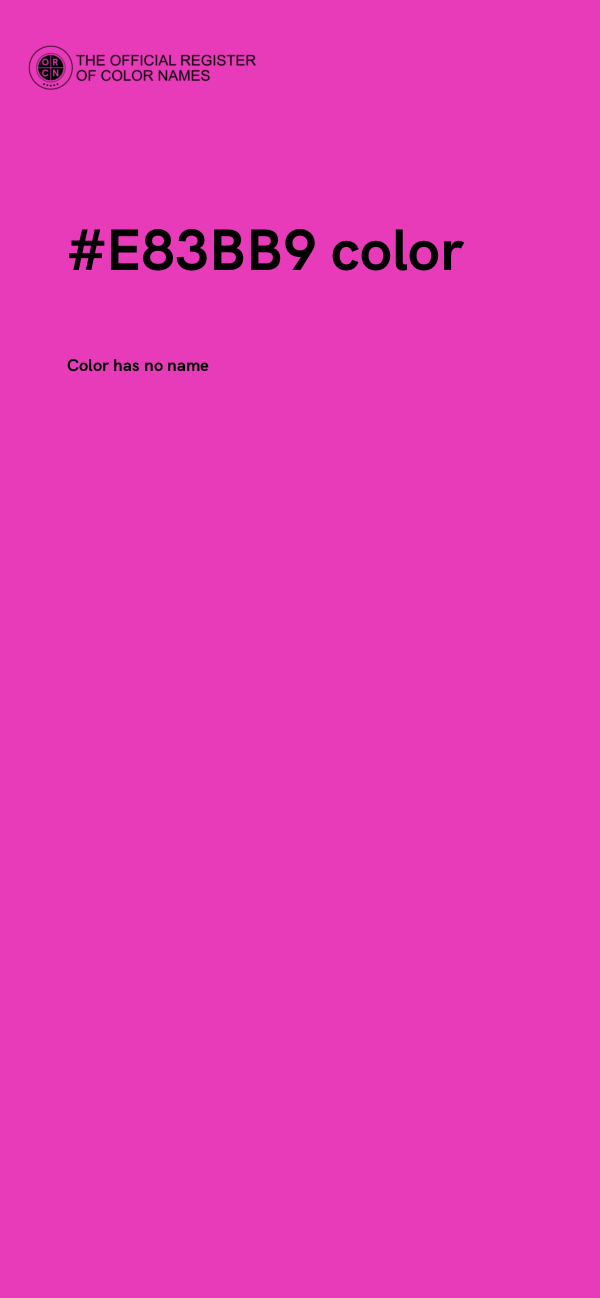 #E83BB9 color image