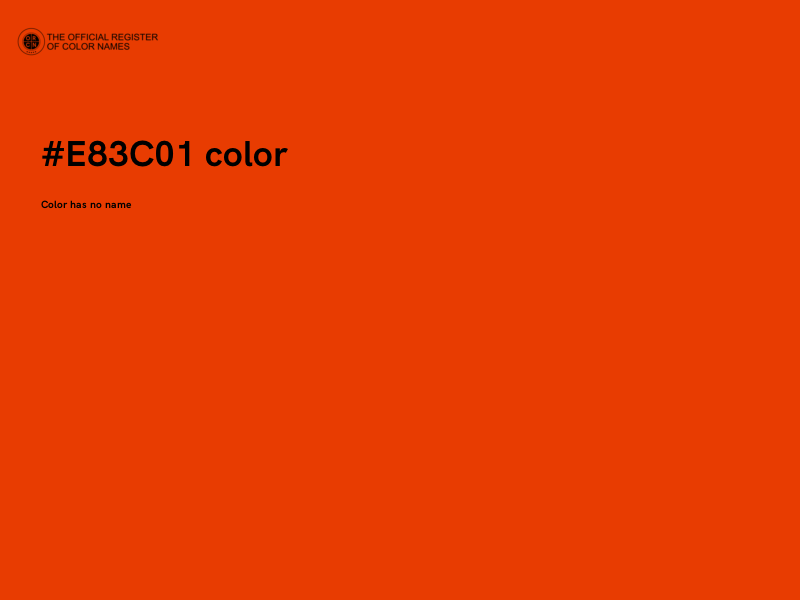 #E83C01 color image