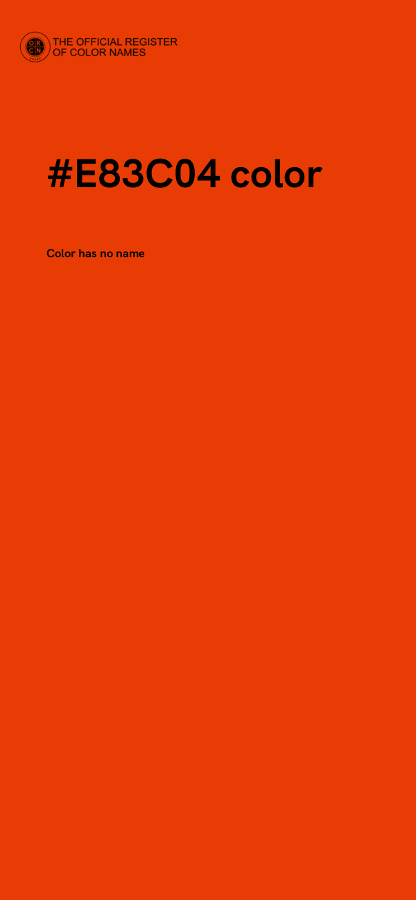 #E83C04 color image