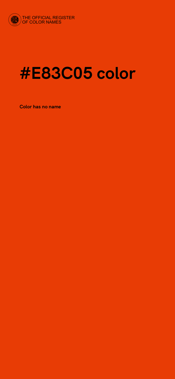 #E83C05 color image