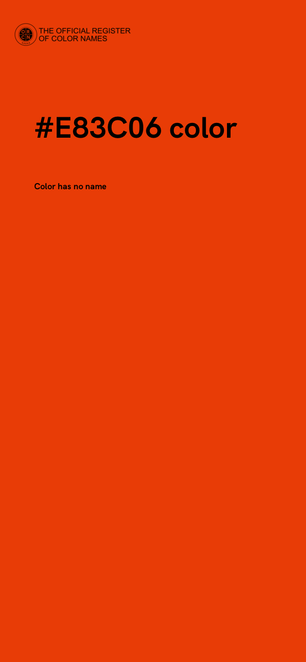 #E83C06 color image