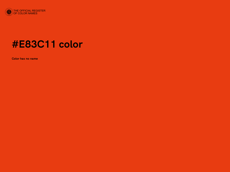 #E83C11 color image