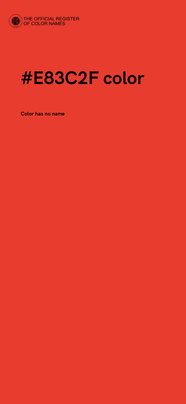 #E83C2F color image
