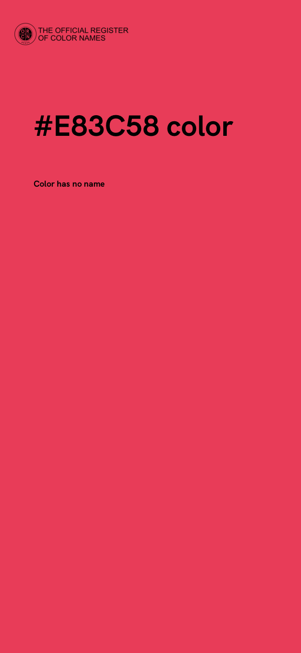 #E83C58 color image
