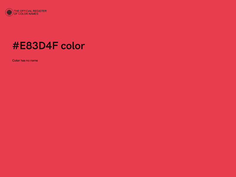 #E83D4F color image