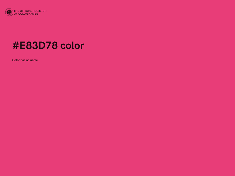 #E83D78 color image