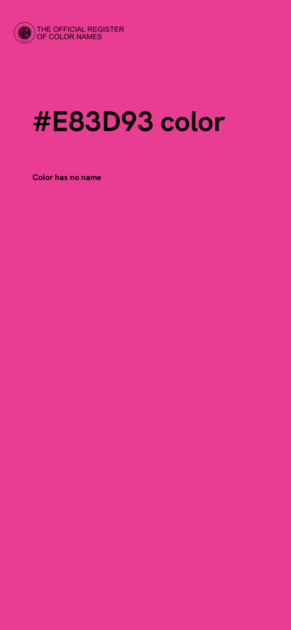 #E83D93 color image