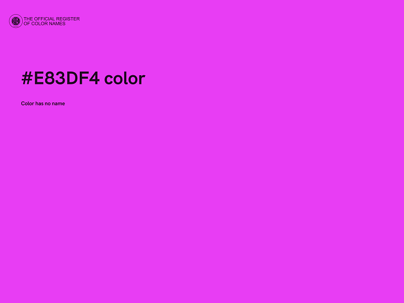 #E83DF4 color image