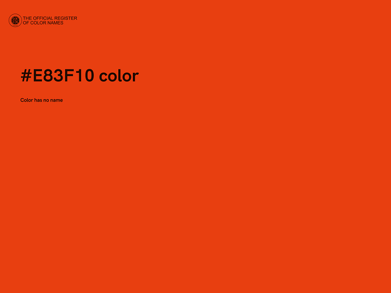 #E83F10 color image