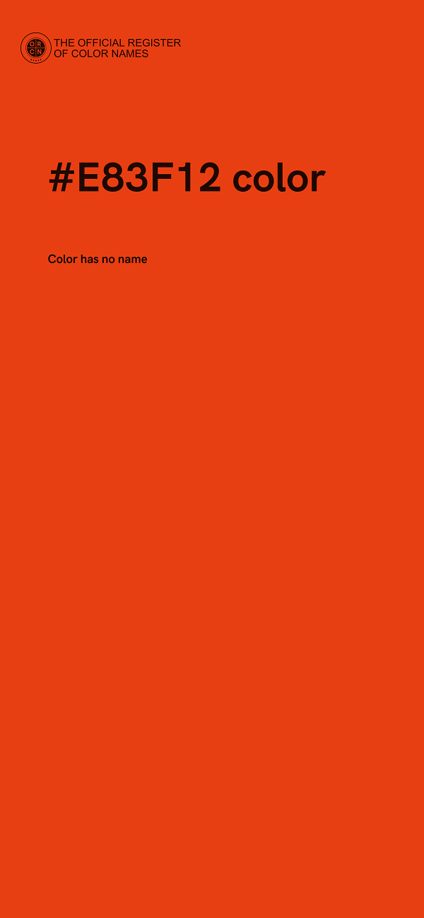 #E83F12 color image