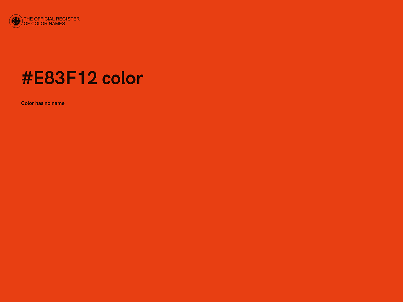 #E83F12 color image