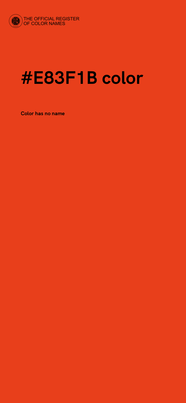 #E83F1B color image