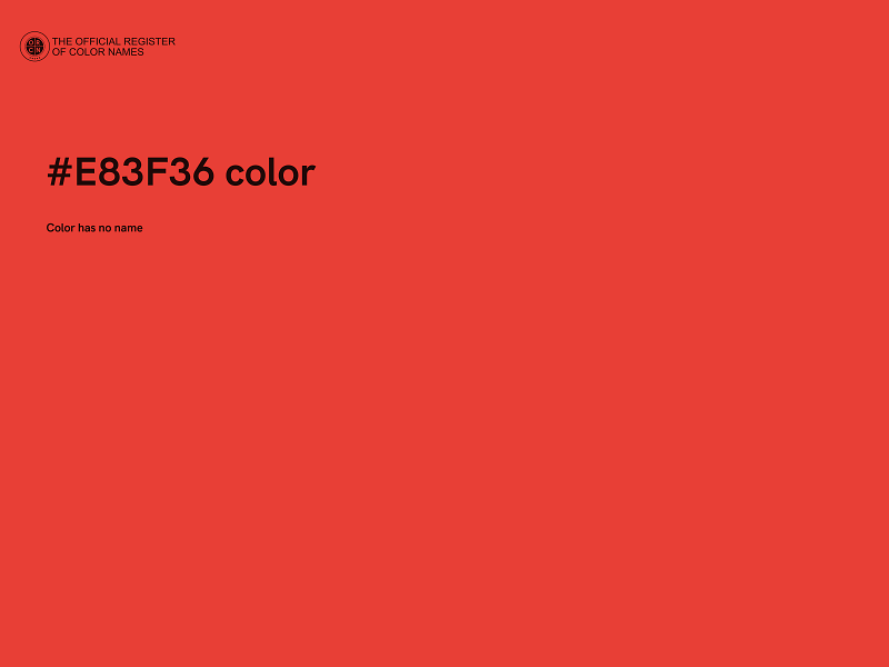 #E83F36 color image