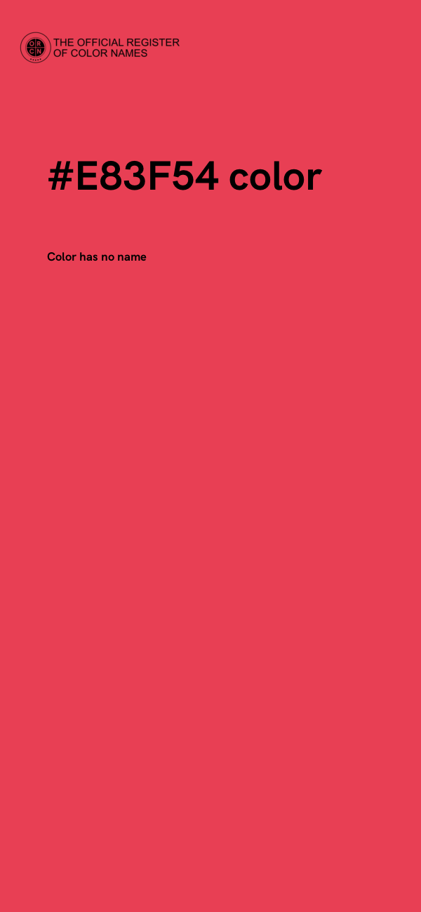 #E83F54 color image