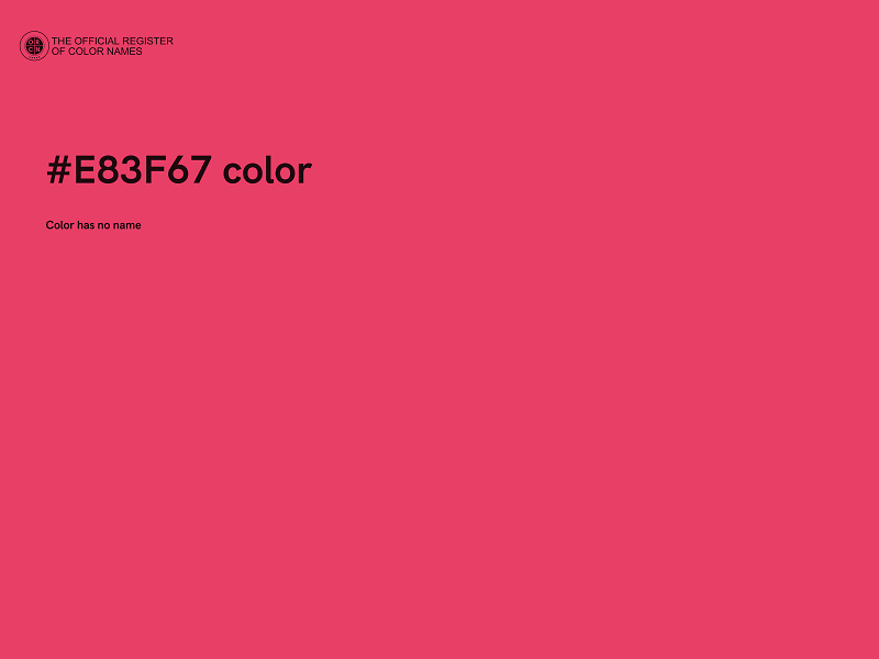 #E83F67 color image