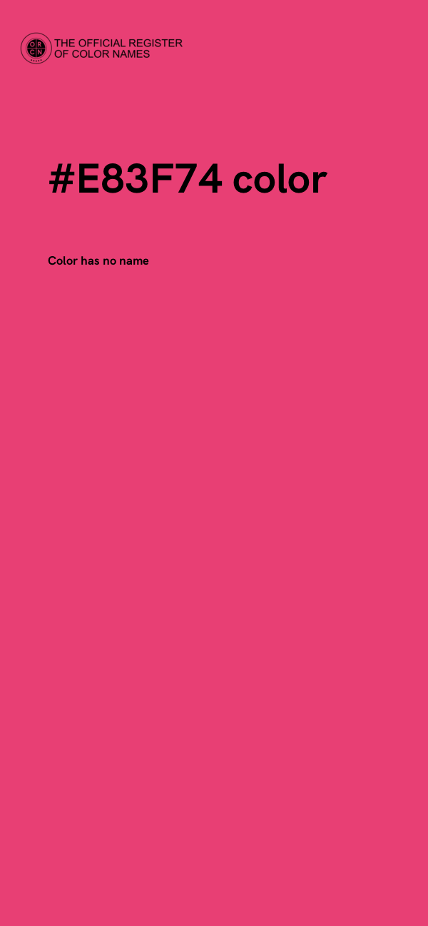 #E83F74 color image