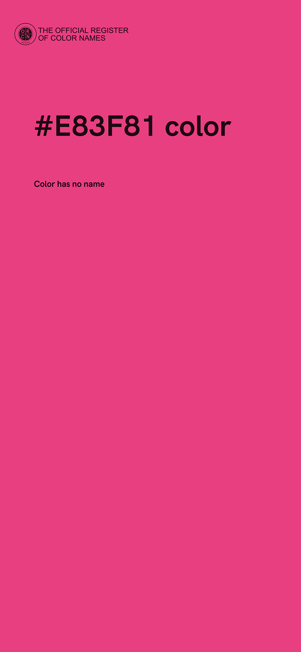 #E83F81 color image