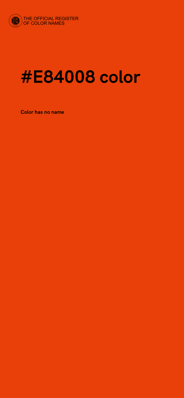 #E84008 color image