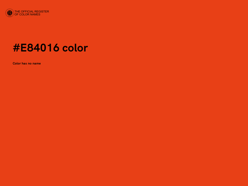 #E84016 color image