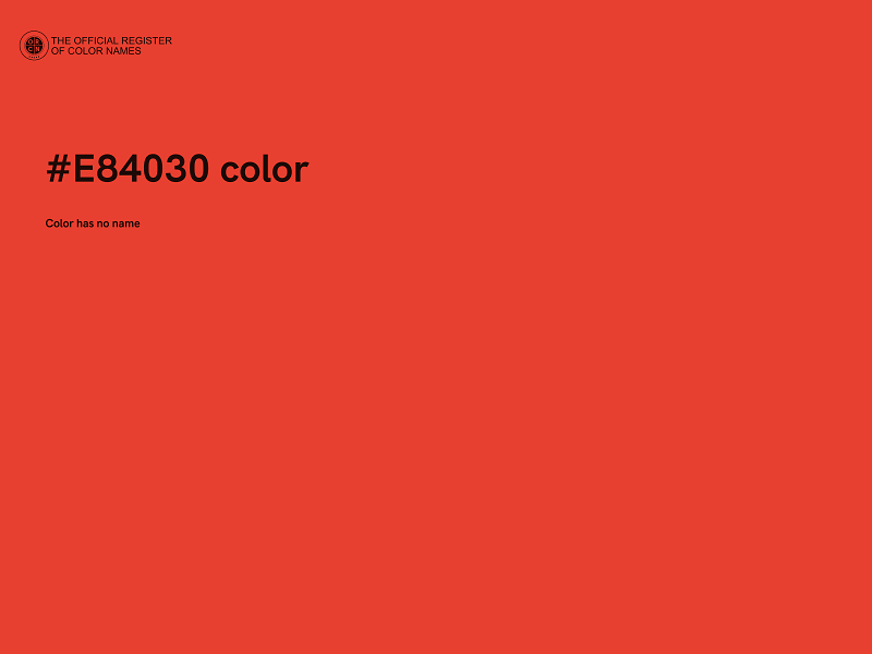 #E84030 color image