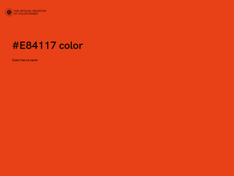 #E84117 color image