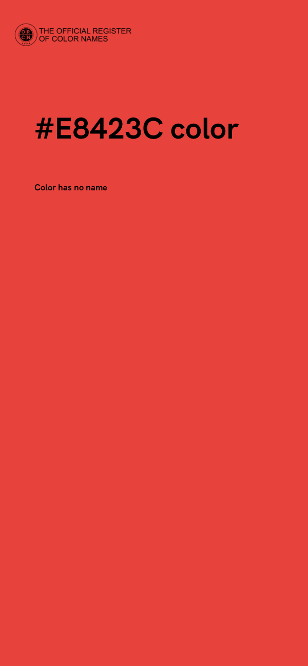 #E8423C color image