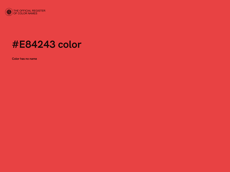 #E84243 color image