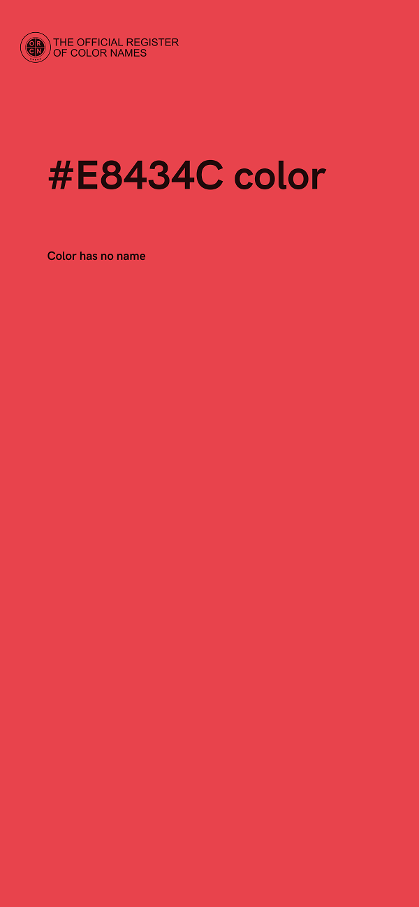 #E8434C color image