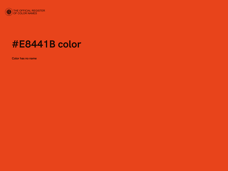 #E8441B color image