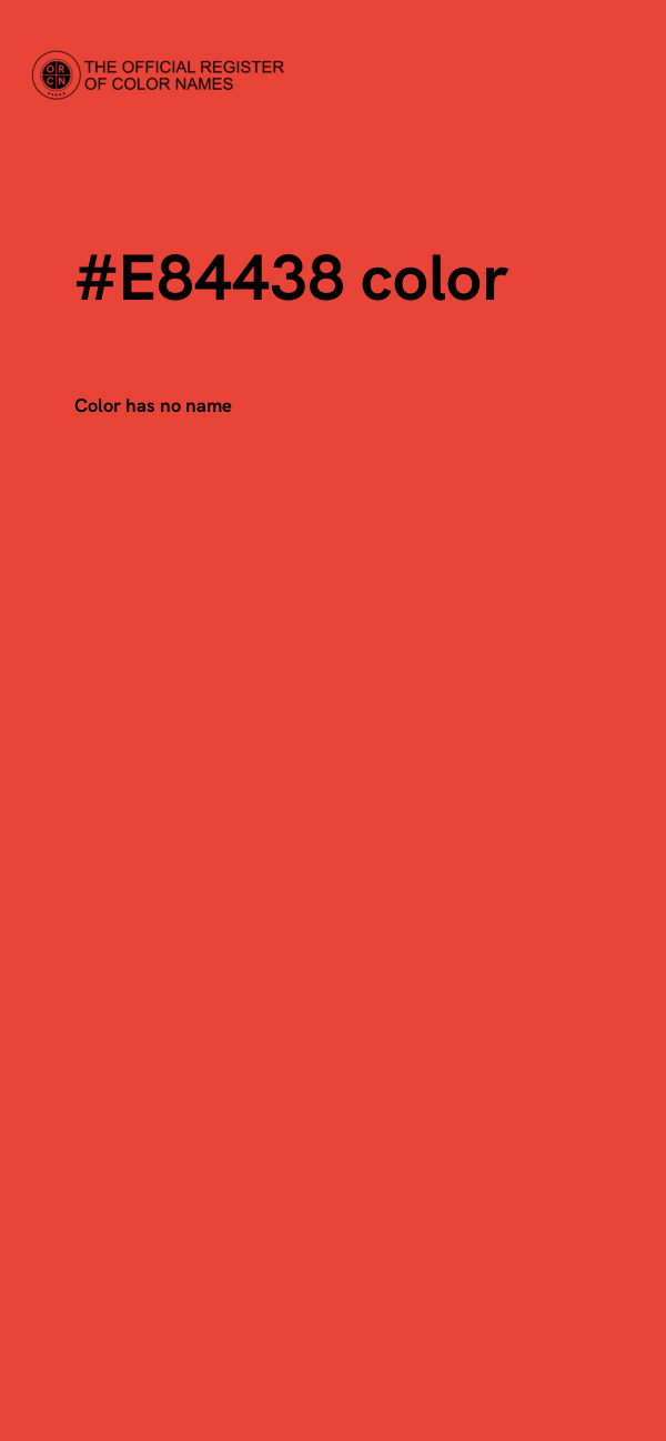 #E84438 color image