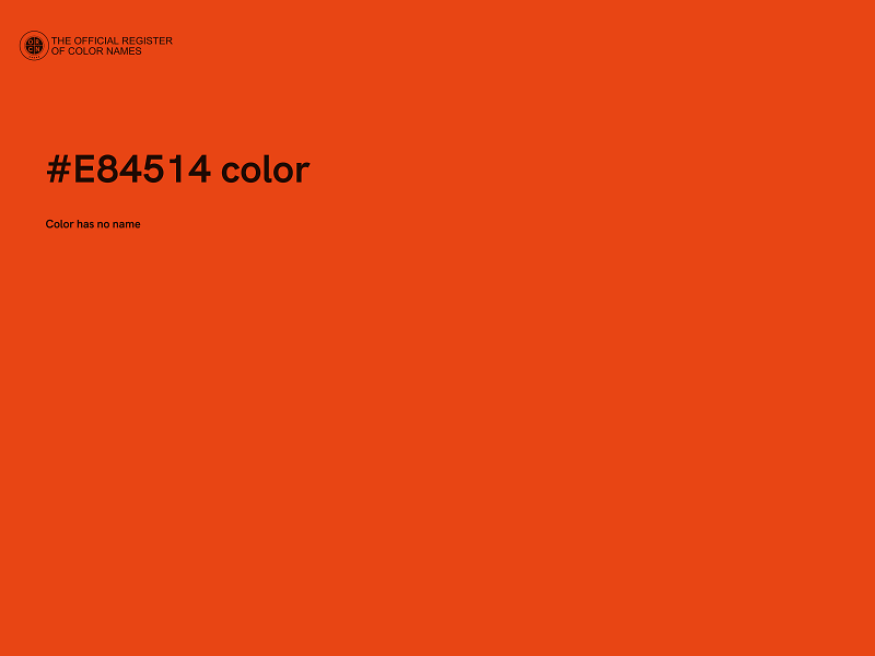 #E84514 color image