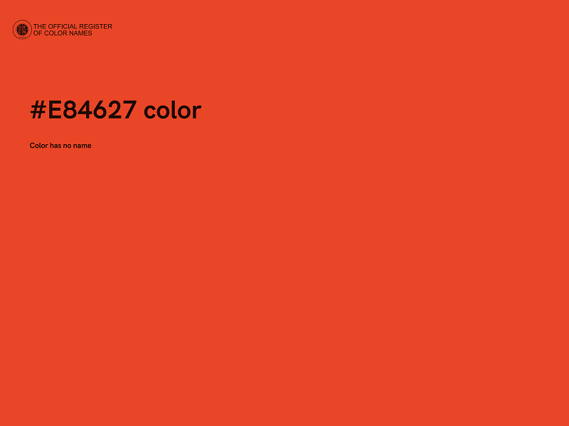 #E84627 color image