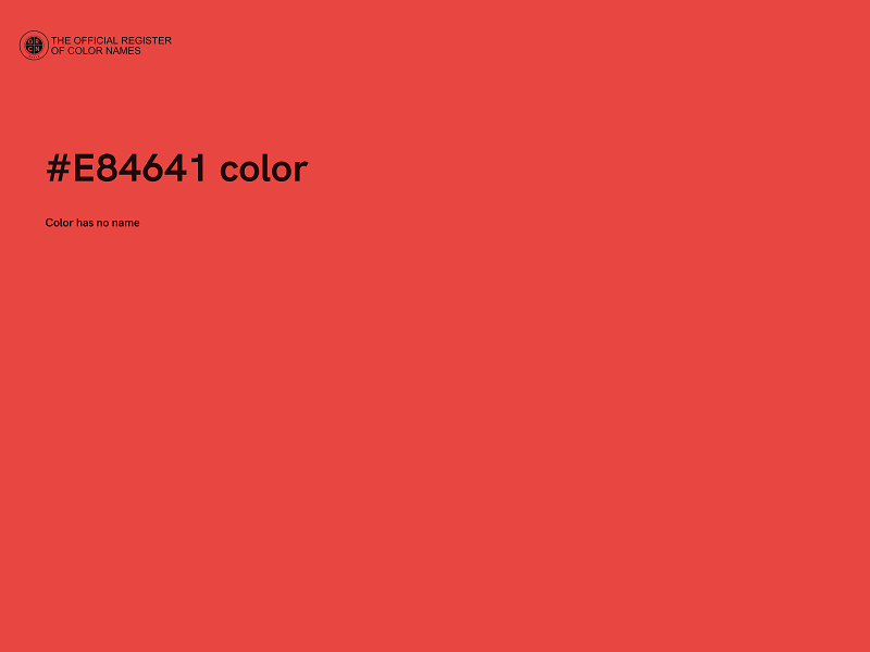 #E84641 color image