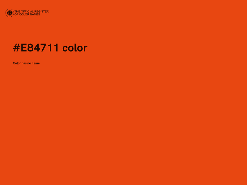 #E84711 color image