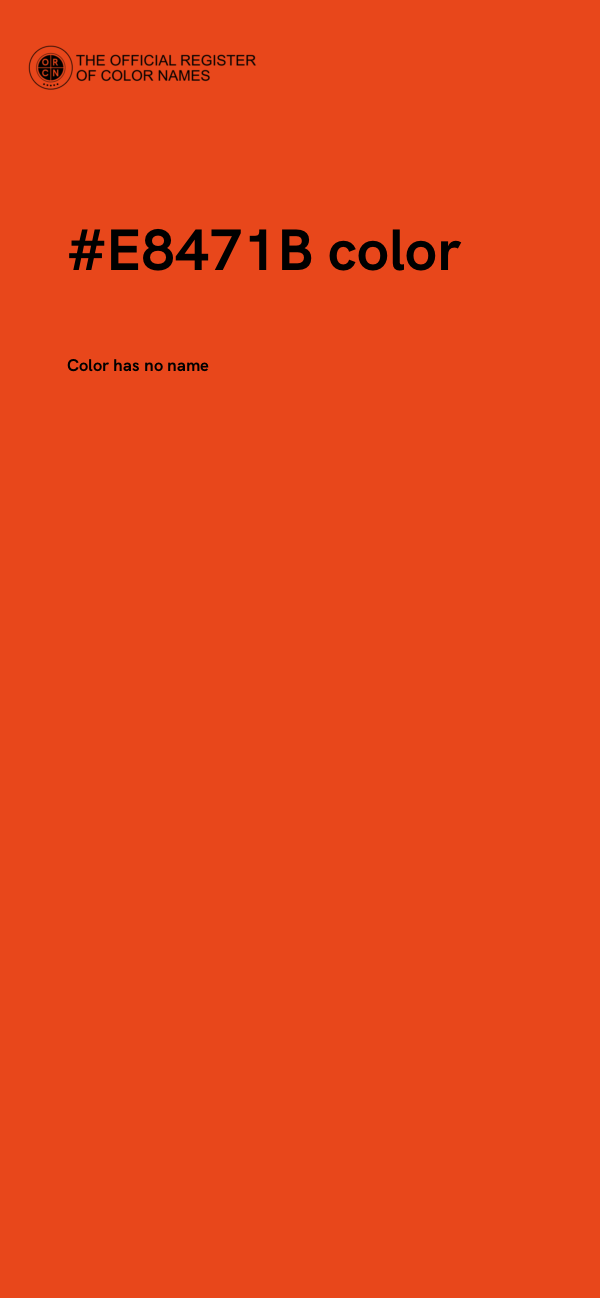 #E8471B color image
