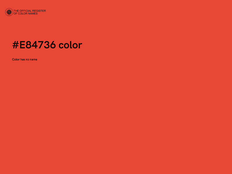 #E84736 color image