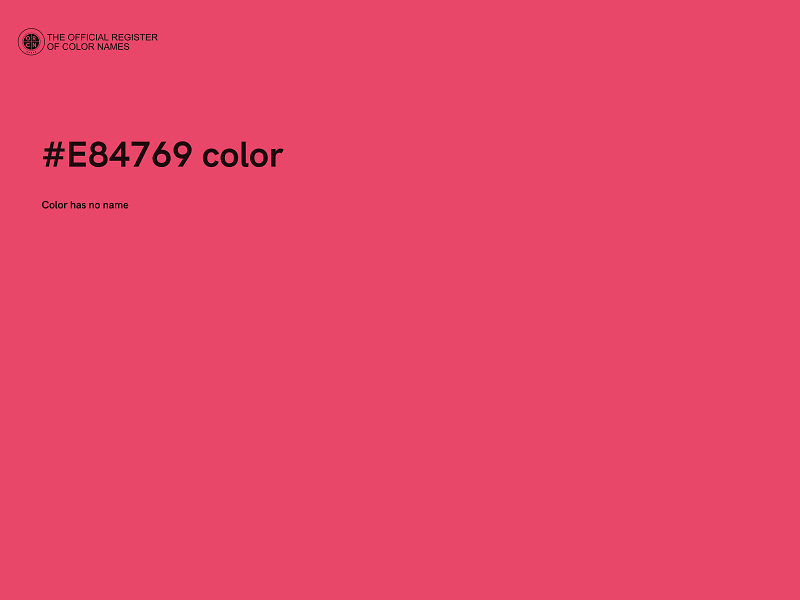 #E84769 color image