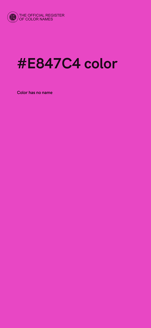 #E847C4 color image